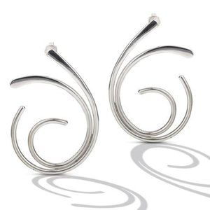 STERLING SILVER Spiral POST EARRINGS - e10027